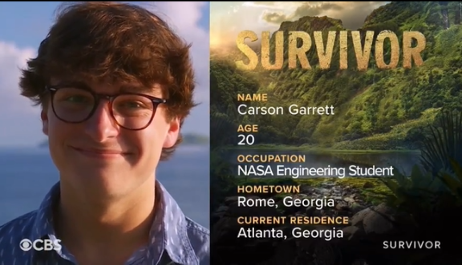 Survivor Season 44: The Rise of the Youngest Castaway Ever, Carson Garrett
